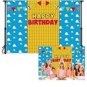 GYA 8x6FT Blue Sky White Clouds Backdrop Toy Story Backdrop for Kids Little...